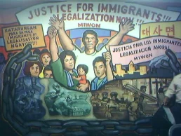 Picture of mural, Justice for Immigrants