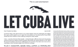 Let Cuba Live advertisement in the NYT