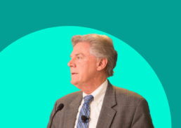 Frank Pallone against a green background