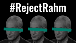 Rahm Emanuel appears with his eyes obscured by a green bar