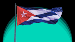 cuban flag flying