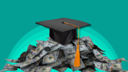 Cancel student loan debt cap on pile of money
