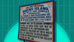 rikers island sign