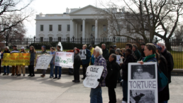 protest at white house to close guantanamo bay torture prison complex
