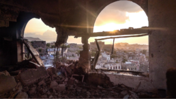 Yemen / Taiz City - Aug 06 2018 The devastation caused by the war has caused havoc in civilian neighborhoods and houses of civilians in the Yemeni city of Taiz.