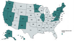 map of abortion safe haven states