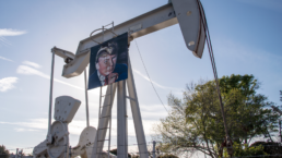 picture of donald trump on oil rig
