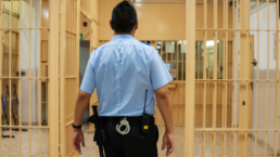 prison guard walking in prison