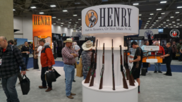 Henry rifles are on exhibit at the 147th NRA annual meeting held at the Kay Bailey Hutchisons convention center.