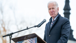 Then presidential hopeful Joe Biden (D) speaks to attendees of the the 20th annual 