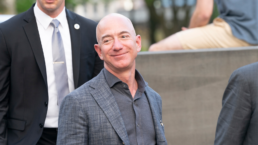 Jeff Bezos wearing a suit at an event