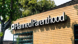 Planned Parenthood logo on one of their centers