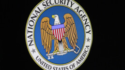 the logo/ emblem of the US American secret service against a black background