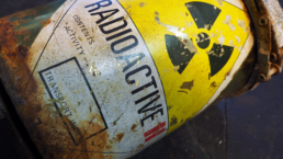radioactive barrel rusted
