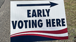 early voting here sign