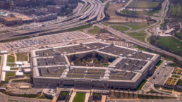 An aerial view of the pentagon