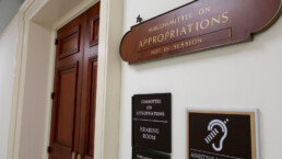 COMMITTEE ON APPROPRIATIONS HEARING ROOM - US HOUSE OF REPRESENTATIVES - office entrance sign - Rayburn House Office Building