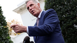 U.S. House Minority Leader Kevin McCarthy (R-CA) speaks to the media following a meeting with U.S. President Joe Biden at the White House