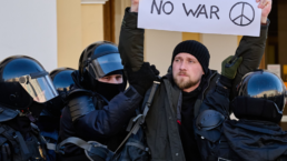 russian anti war protestor arrested