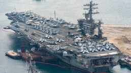 March 30th, 2023 - United States Navy Carrier Strike Group's nuclear-powered aircraft carrier USS Nimitz in Busan City, South Korea to conduct joint military excercies with South Korea.