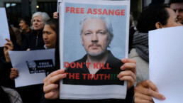 Supporters of WikiLeaks founder Julian Assange rally outside of British Embassy .