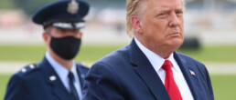 President Donald Trump walks to
