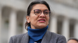 Rep. Rashida Tlaib (D-MI) speaks in support of the No Muslim Ban bill during a press conference at the U.S. Capitol.