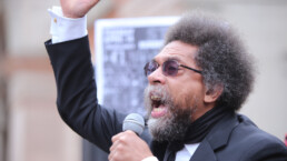 several hundred activists from Stop Mass Incarceration Network rallied at Union Square Park before marching to Lower Manhattan. Dr Cornel West.