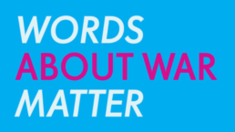 Words about war matter logo