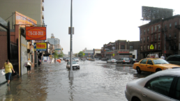 flooding on a large street in nyc