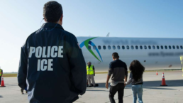 ice officials stand by to deport migrants
