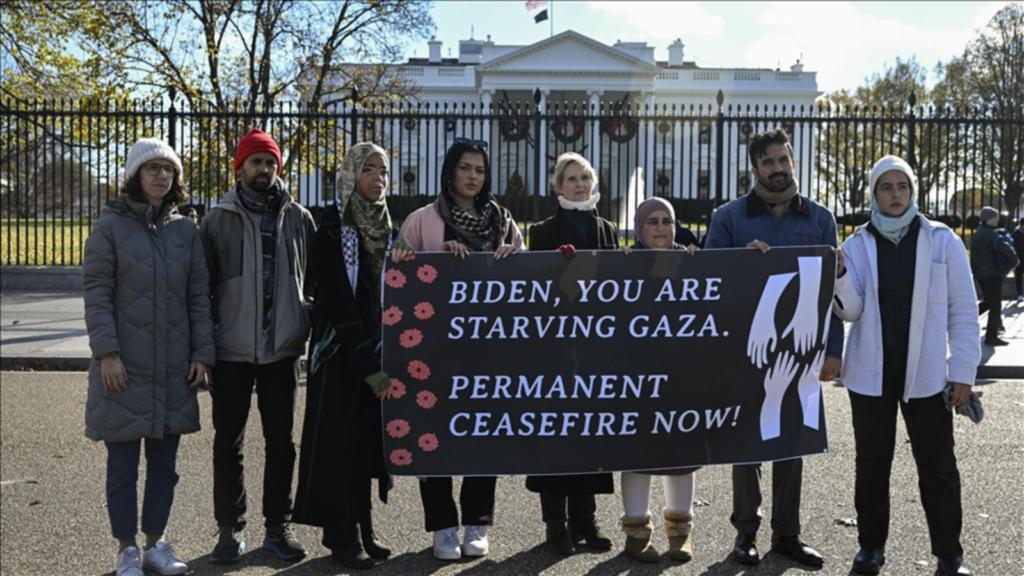 Activists Calling For Gaza Ceasefire Begin Hunger Strike Outside White House 