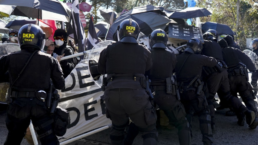 police attack stop cop city protestors
