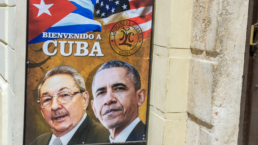 Bienvenido a Cuba poster in Havana Cuba 2016