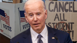 Biden student debt and voting booth