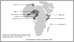 map of africa showing U.S. drone bases