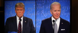biden and trump debate each other