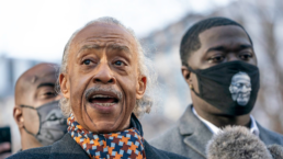 al sharpton speaks at a rally