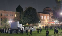 police presence against gaza encampment UCLA campus