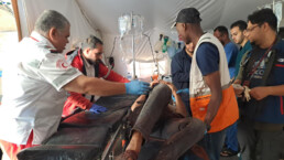 Palestinian Red Crescent Society treats patients in Rafah (Photo: Palestinian Red Crescent Society)