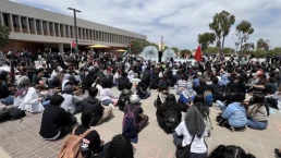 Cal State Long Beach pro-Palestine protest, May 2, 2024. Photo by Ben Huff.