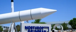 Northrop Grumman business sign at Rocket Park