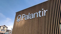 palantir hq with a logo