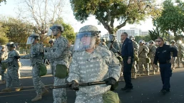 national guard troops in the streets of LA