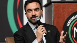 New York, NY - April 3, 2025: Assemblymember Zohran Mamdani speaks at the city mayoral candidates forum held by Reverend Al Sharpton at 2025 annual NAN Convention at Sheraton Times Square