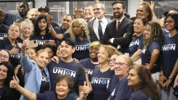 zohran mamdani with hotel and gaming workers union