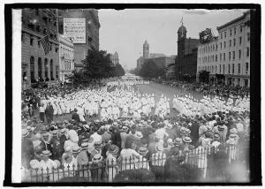 Klu Klux Klan march in Washington, DC 8 8 1925. Source Prints and Photographs Division, Library of Congress.