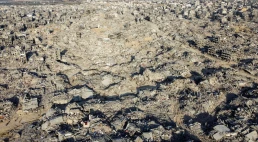 gaza rubble aerial view