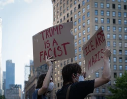 New York City, NY USA June 11, 2025. Anti ICE protesters gathered at Foley Square in Lower Manhattan for the third day of demonstrations again Trump's immigration policy and deportations.