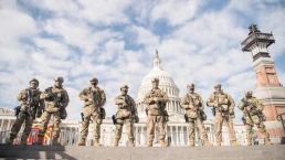 national guard troops in front of the us capitol